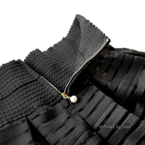 Hot Pink and Black Mini Skirt with Stretch - Picture 3 of 6